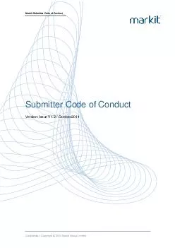 Submitter Code of Conduct