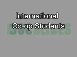 International Co-op Students