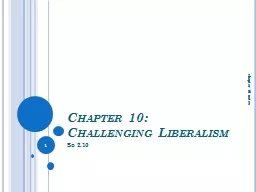 Chapter 10:  Challenging Liberalism