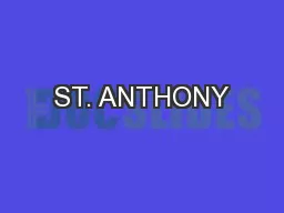 ST. ANTHONY