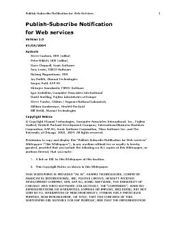 Publish-Subscribe Notification for Web Services  1 03/05/2004 Steve Gr