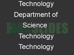 sRszt Government of India Ministry of Science  Technology Department of Science  Technology