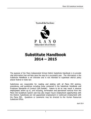 Plano ISD Substitute Handbook