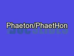 Phaeton/PhaetHon