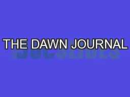 THE DAWN JOURNAL