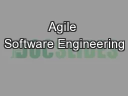 Agile Software Engineering