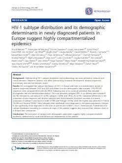 RESEARCHOpenAccessHIV-1subtypedistributionanditsdemographicdeterminant