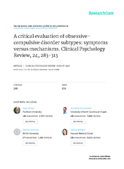 Acriticalevaluationofobsessive
