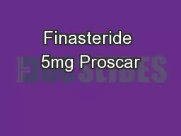 Finasteride 5mg Proscar