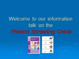 Welcome to our information talk on the