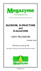 SUCROSE, D-FRUCTOSE 06/14(100 Assays of each per Kit)