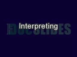 Interpreting