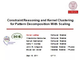 Constraint Reasoning and Kernel Clustering