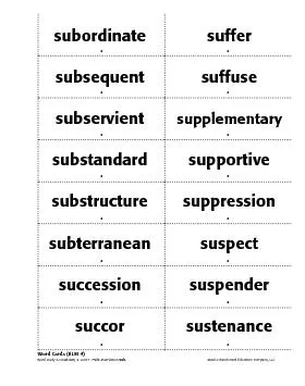 Word Study & Vocabulary 4: Unit 7: Prefix assimilation 