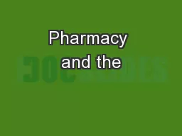 Pharmacy and the