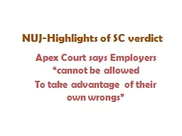 NUJ-Highlights of SC verdict