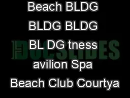 Medano Beach BLDG BLDG BLDG BL DG tness avilion Spa Beach Club Courtya