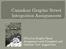 Canadian Graphic Novel Integration Assignments