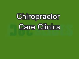 Chiropractor Care Clinics