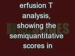 Figure 2. erfusion T analysis, showing the semiquantitative scores in