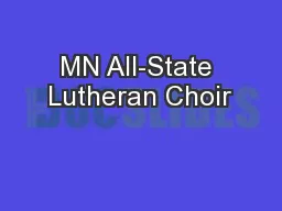 MN All-State Lutheran Choir