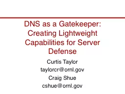 DNS as a Gatekeeper: Creating Lightweight Capabilities for