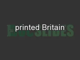 printed Britain