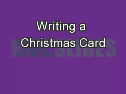 Writing a Christmas Card