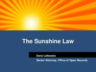The Sunshine Law