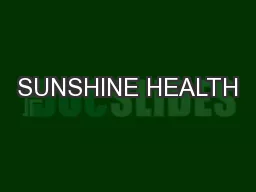 SUNSHINE HEALTH