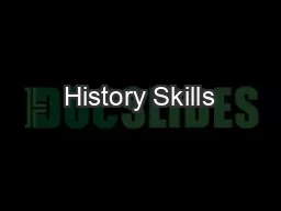 History Skills