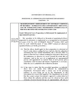 GOVERNMENT OF MEGHALAYA                                   PERSONNEL &