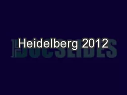 Heidelberg 2012