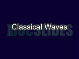 Classical Waves