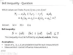Bell Inequality