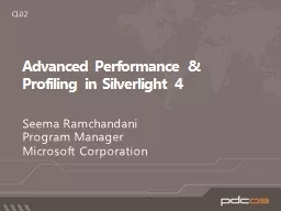 Advanced Performance & Profiling in Silverlight 4
