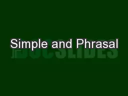 Simple and Phrasal