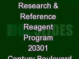 NIH AIDS Research & Reference Reagent Program 20301 Century Boulevard