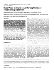 SuperPose:asimpleserverforsophisticatedstructuralsuperpositionRajarshi