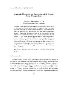 JournalofDataScience(2003),249-260AnalysisMethodsforSupersaturatedDesi