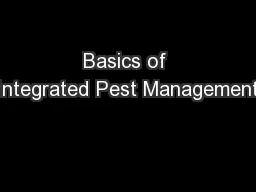 Basics of Integrated Pest Management
