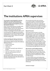 Australian Prudential Regulation Authority Fact Sheet 3The Australian
