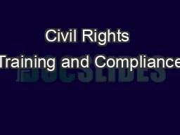 Civil Rights Training and Compliance