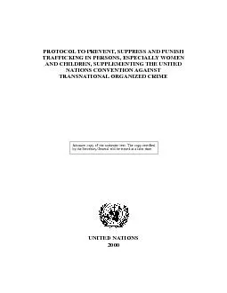 PROTOCOL TO PREVENT, SUPPRESS AND PUNISH TRAFFICKING IN PERSONS, ESPEC