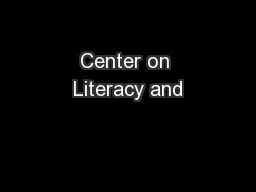 Center on Literacy and