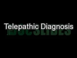 Telepathic Diagnosis