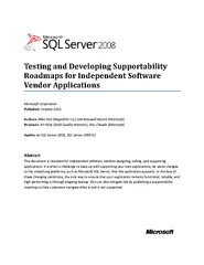 Testing and Developing Supportability