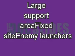 Large support areaFixed siteEnemy launchers