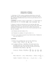 MathematicsofFinanceProblemSet1Solutions1.(LikeRoss,1.7)Twocardsareran