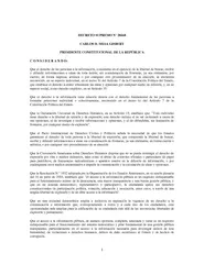 DECRETO SUPREMO N28168CARLOS D. MESA GISBERT PRESIDENTE CONSTITUCIONAL